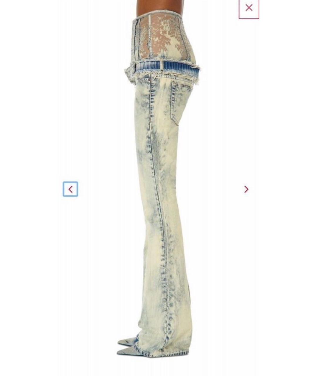 DIESEL Голубые хлопковые джинсы клеш, фото 6