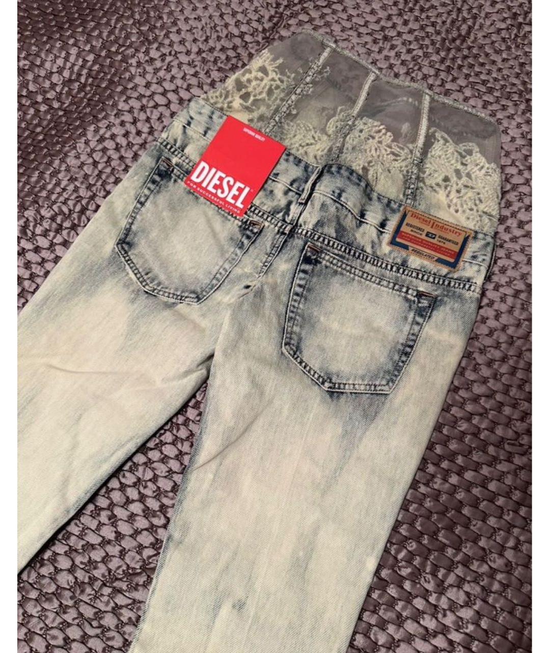 DIESEL Голубые хлопковые джинсы клеш, фото 8