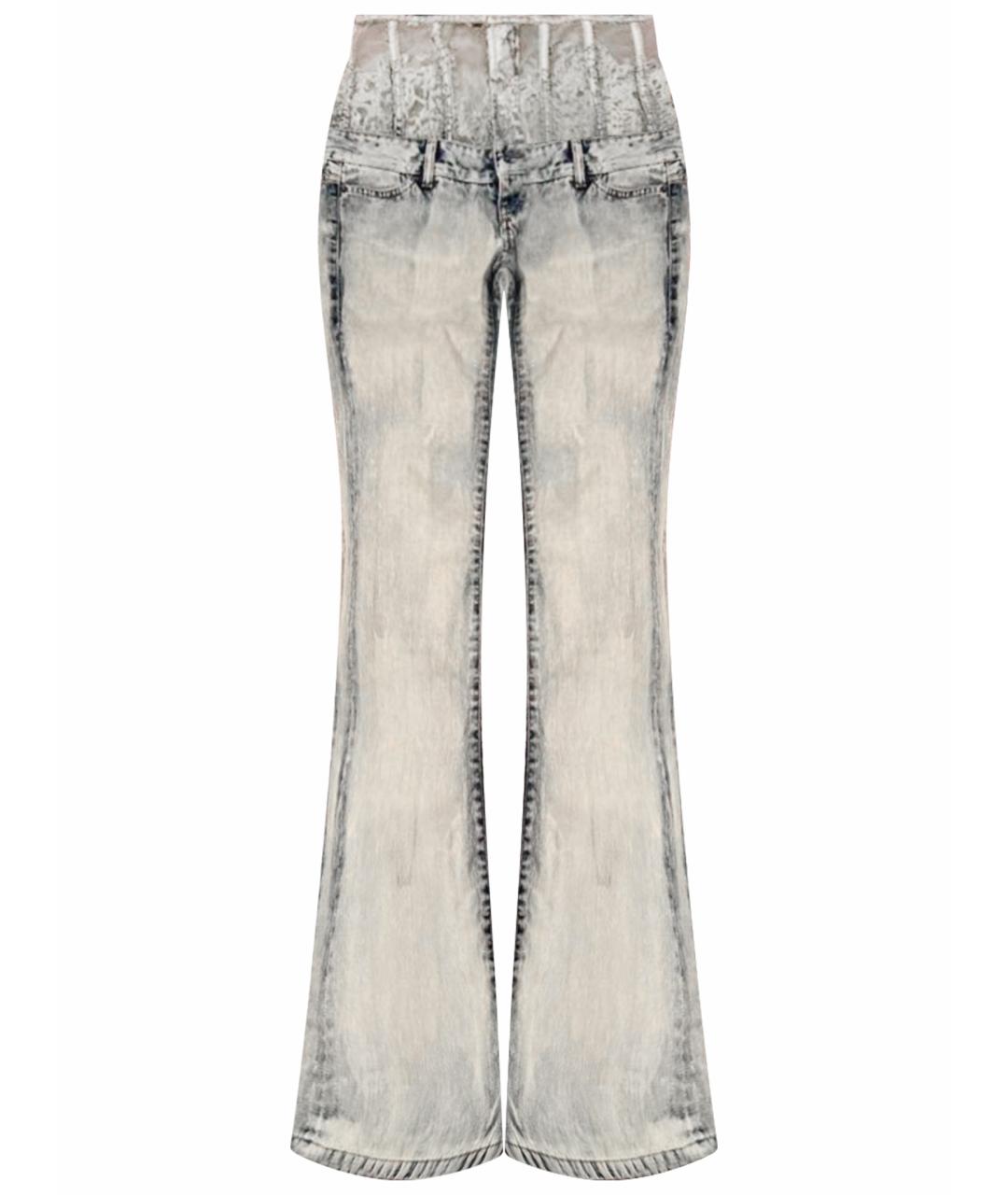 DIESEL Голубые хлопковые джинсы клеш, фото 1