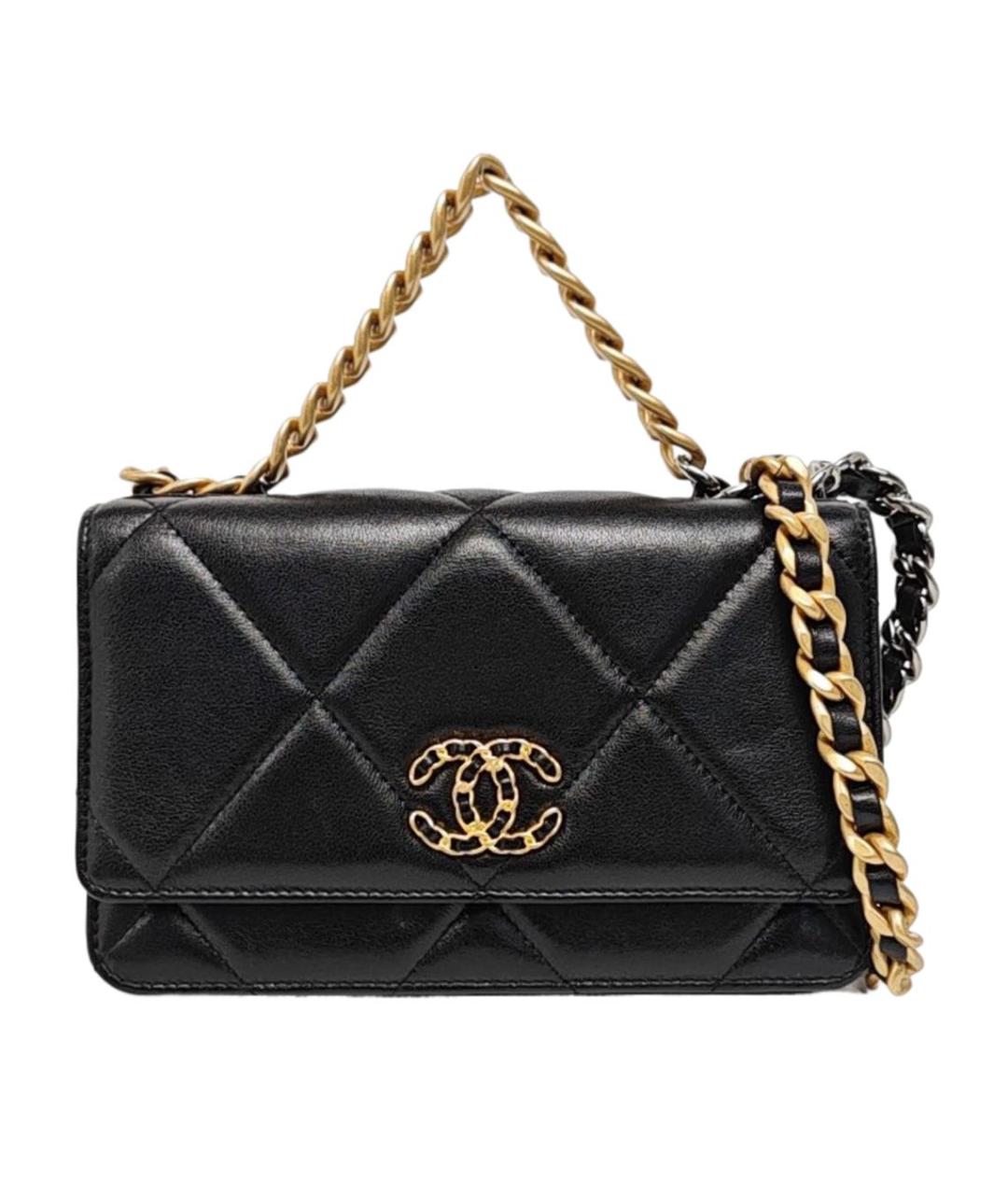 CHANEL Черная кожаная сумка через плечо, фото 5