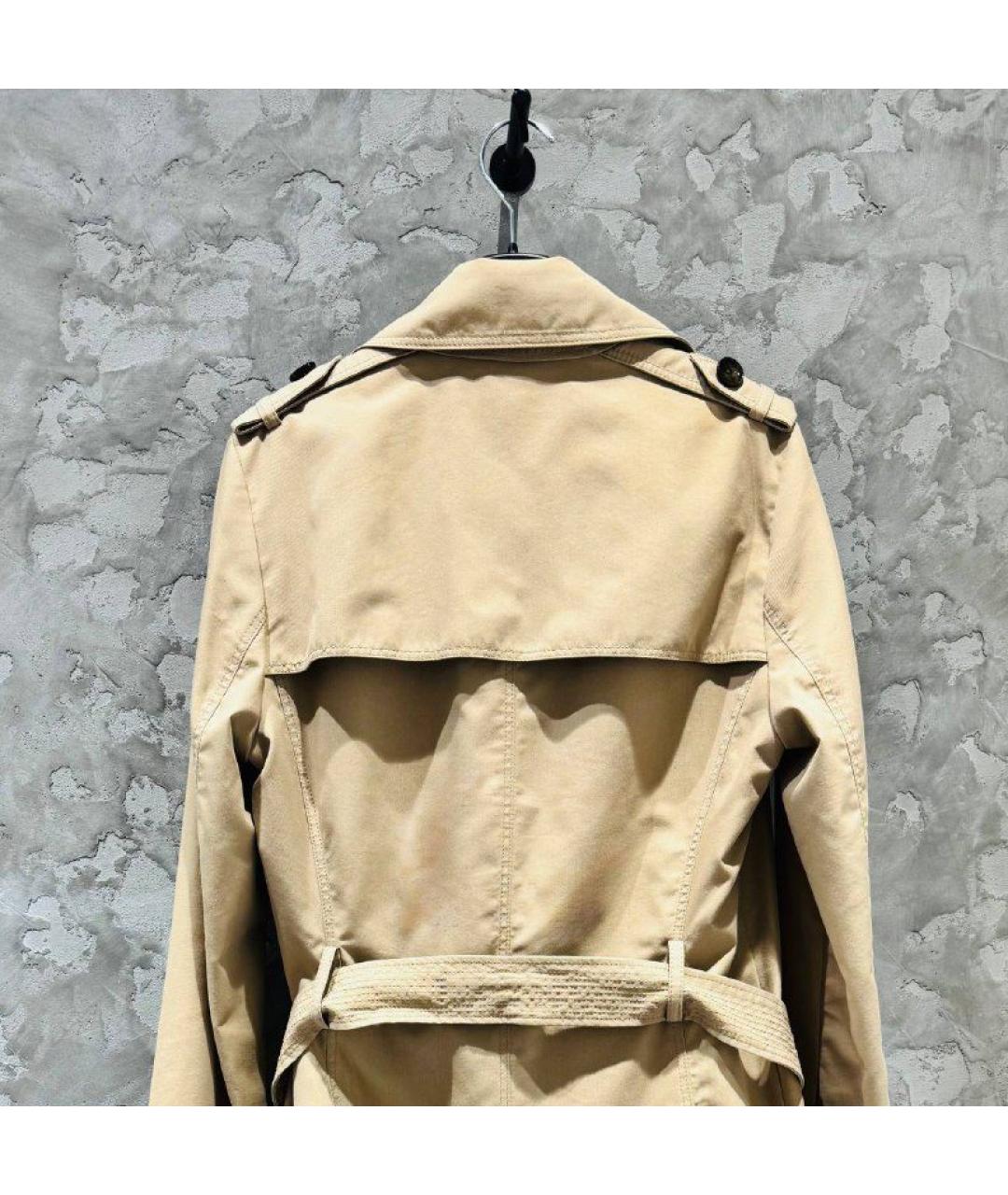 HUGO BOSS Бежевый хлопковый тренч/плащ, фото 2