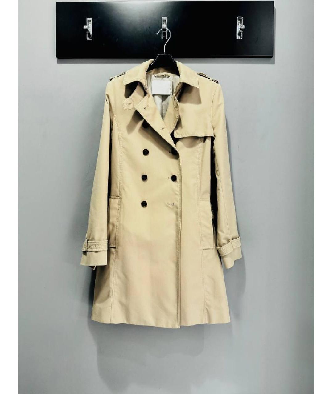 HUGO BOSS Бежевый хлопковый тренч/плащ, фото 8