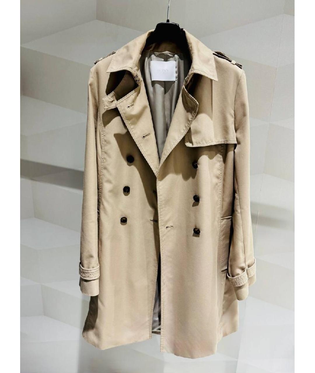 HUGO BOSS Бежевый хлопковый тренч/плащ, фото 6