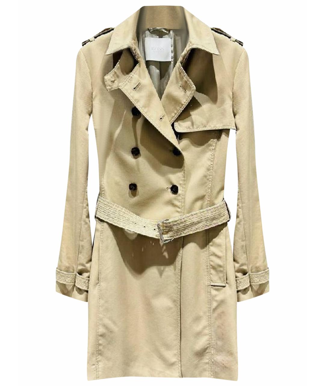HUGO BOSS Бежевый хлопковый тренч/плащ, фото 1