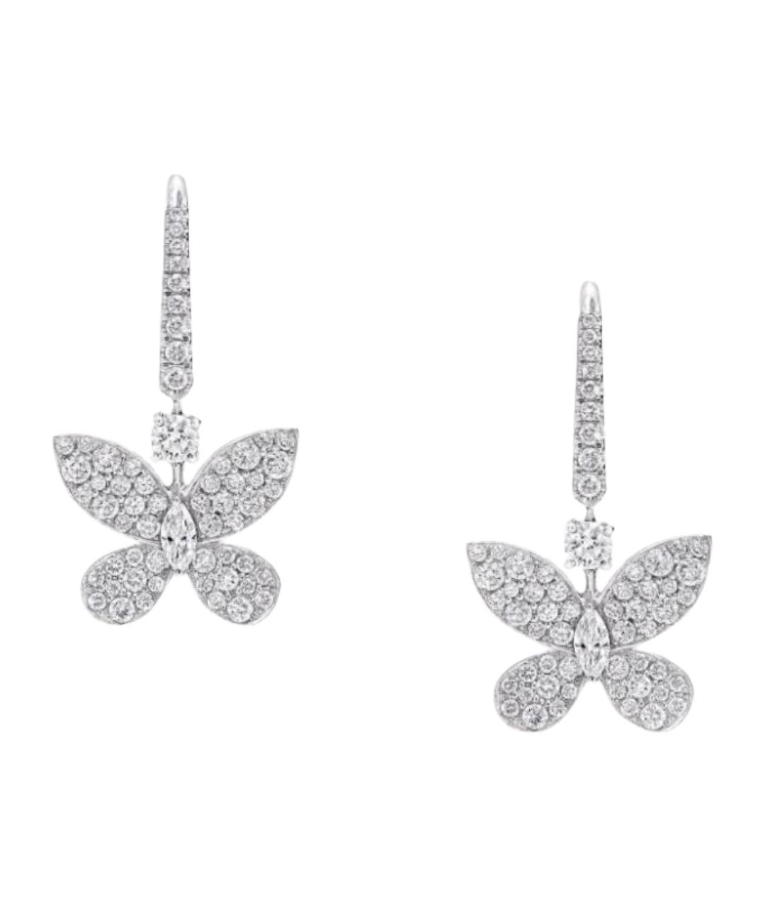 GRAFF Серебряные серьги из белого золота, фото 1