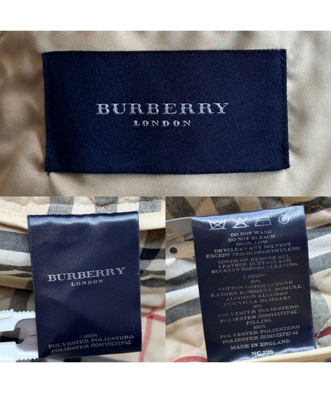 BURBERRY Бежевая хлопковая куртка, фото 7