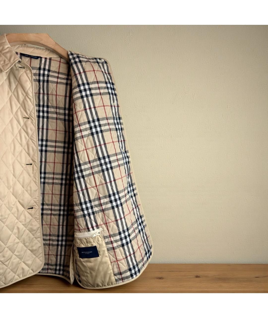 BURBERRY Бежевая хлопковая куртка, фото 6