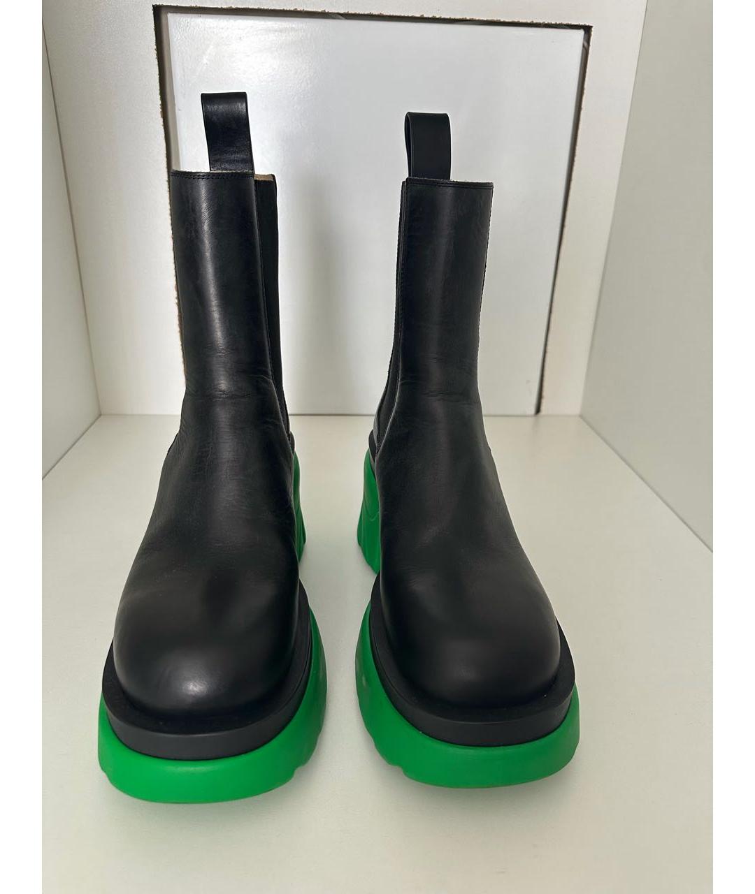 BOTTEGA VENETA Черные кожаные полусапоги, фото 2