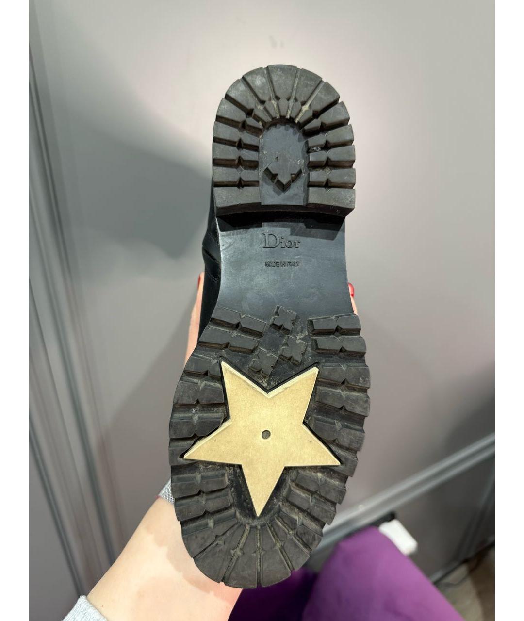 CHRISTIAN DIOR Черные кожаные ботинки, фото 8
