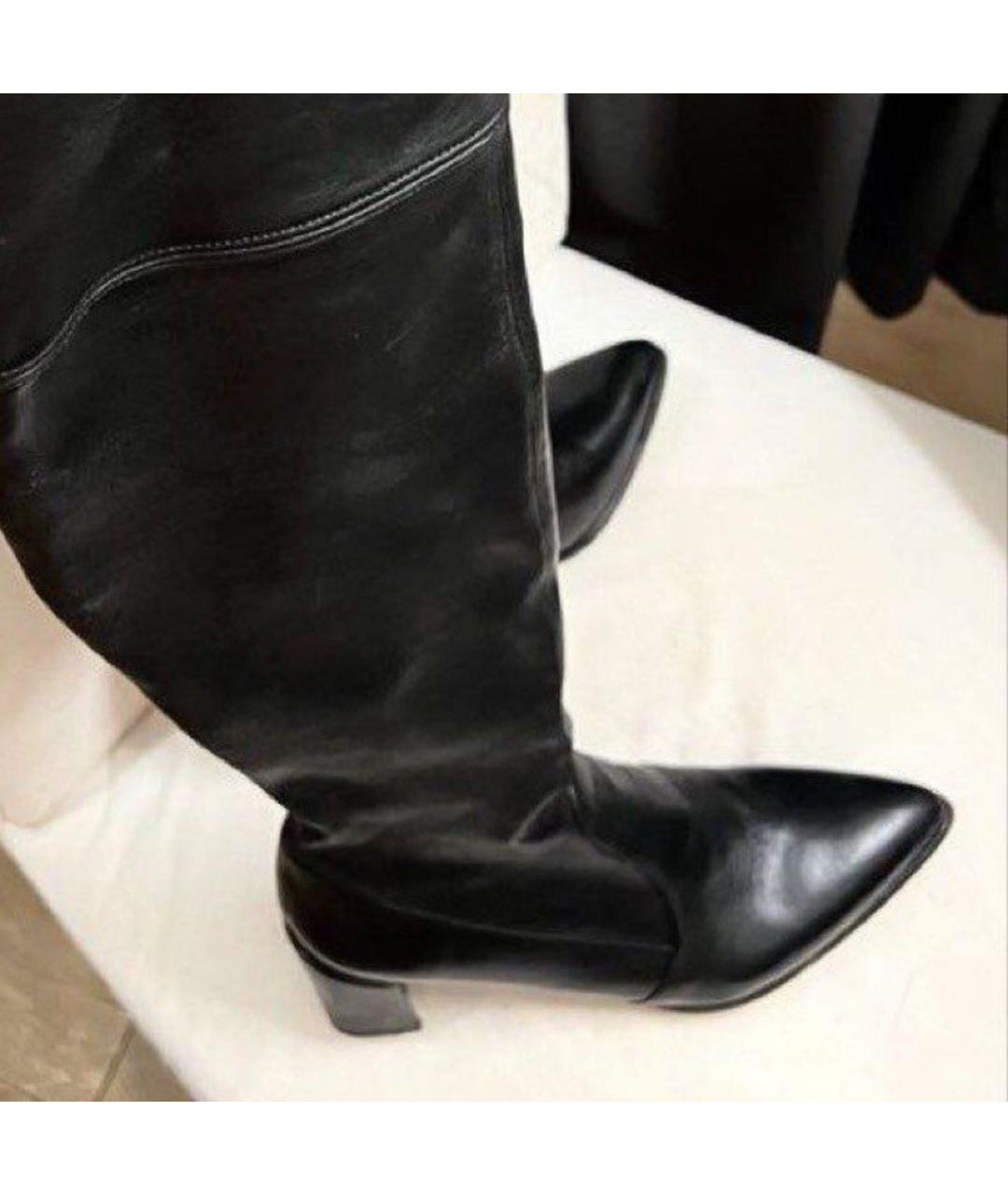 STUART WEITZMAN Черные кожаные сапоги, фото 3