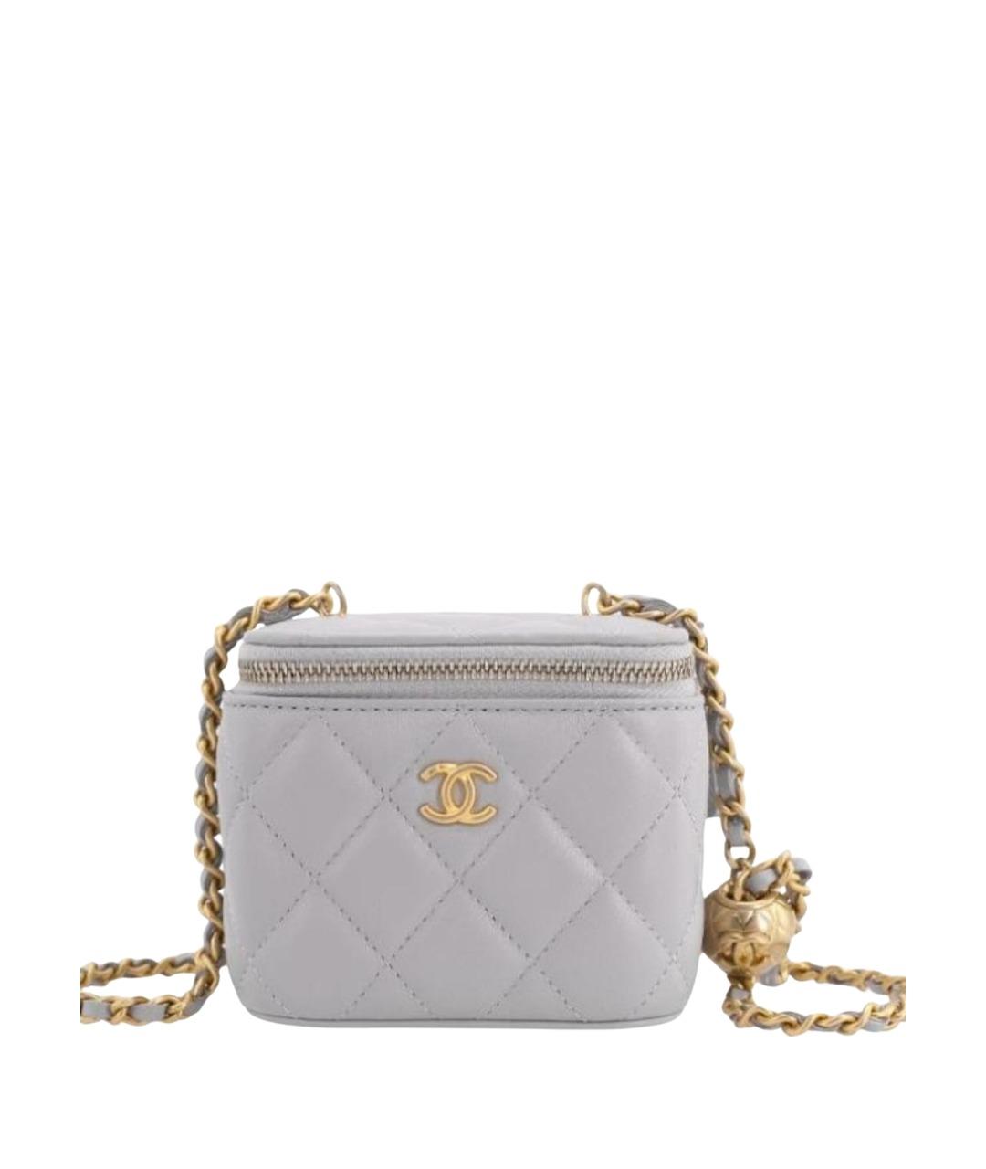 CHANEL Серая кожаная сумка через плечо, фото 1