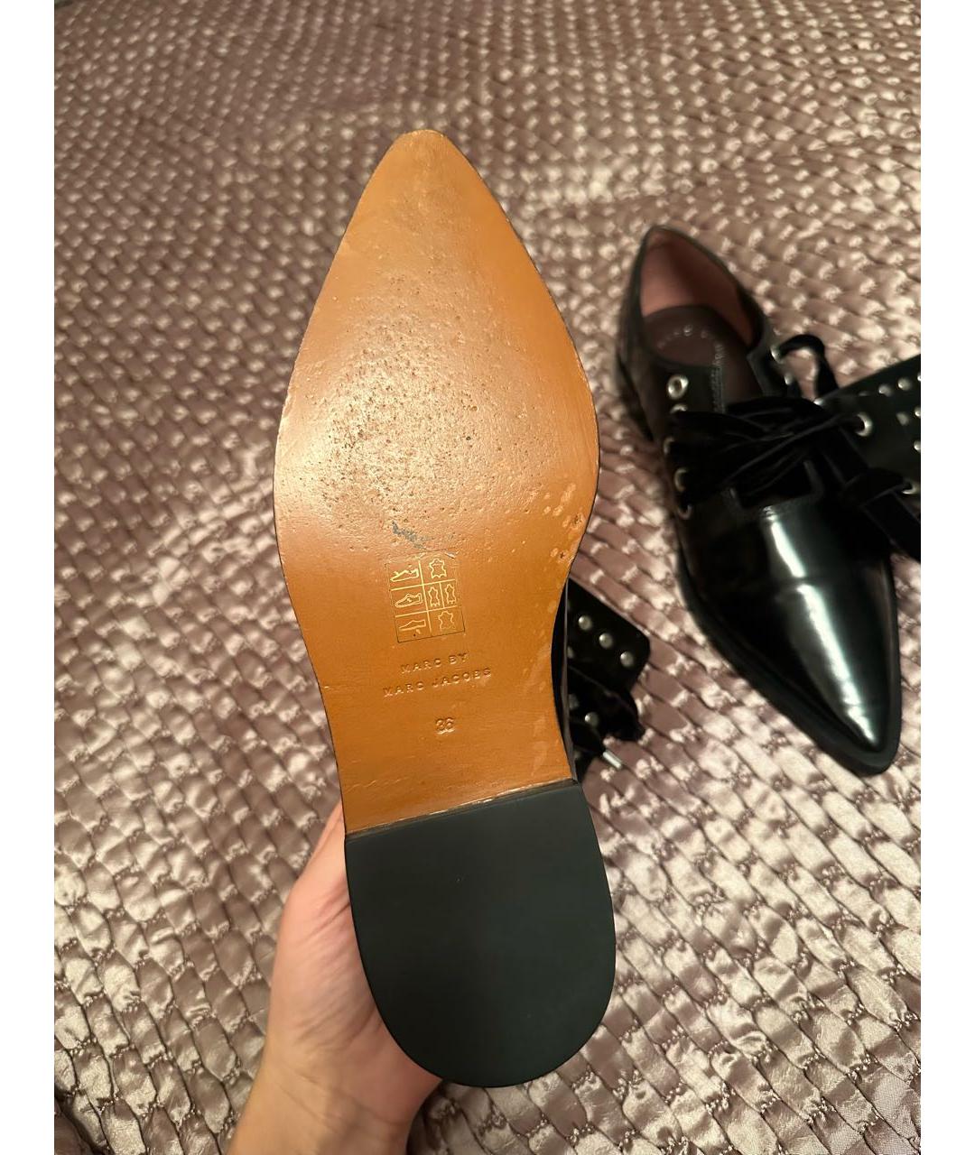 MARC BY MARC JACOBS Черные брогги и оксфорды из лакированной кожи, фото 7