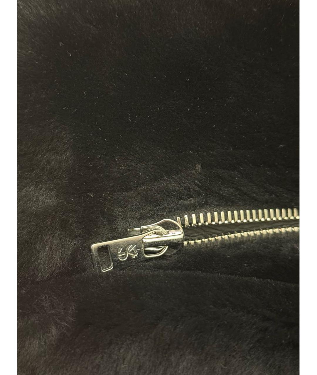 YVES SALOMON Черная меховая дубленка, фото 2