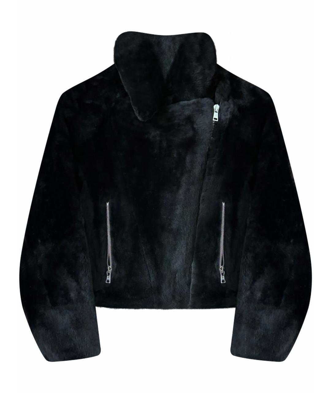 YVES SALOMON Черная меховая дубленка, фото 1