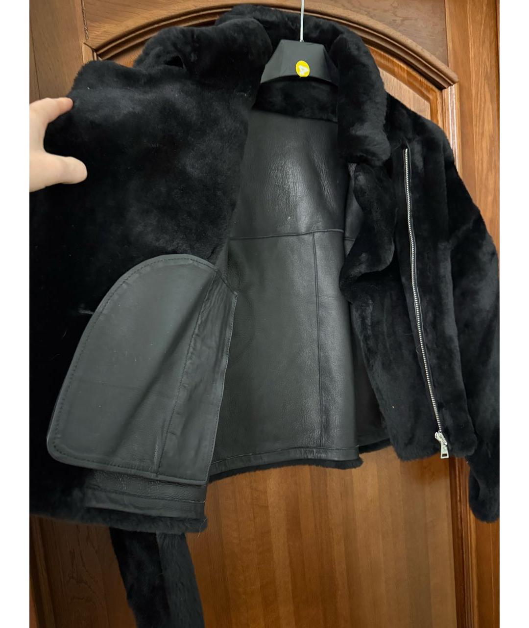 YVES SALOMON Черная меховая дубленка, фото 3