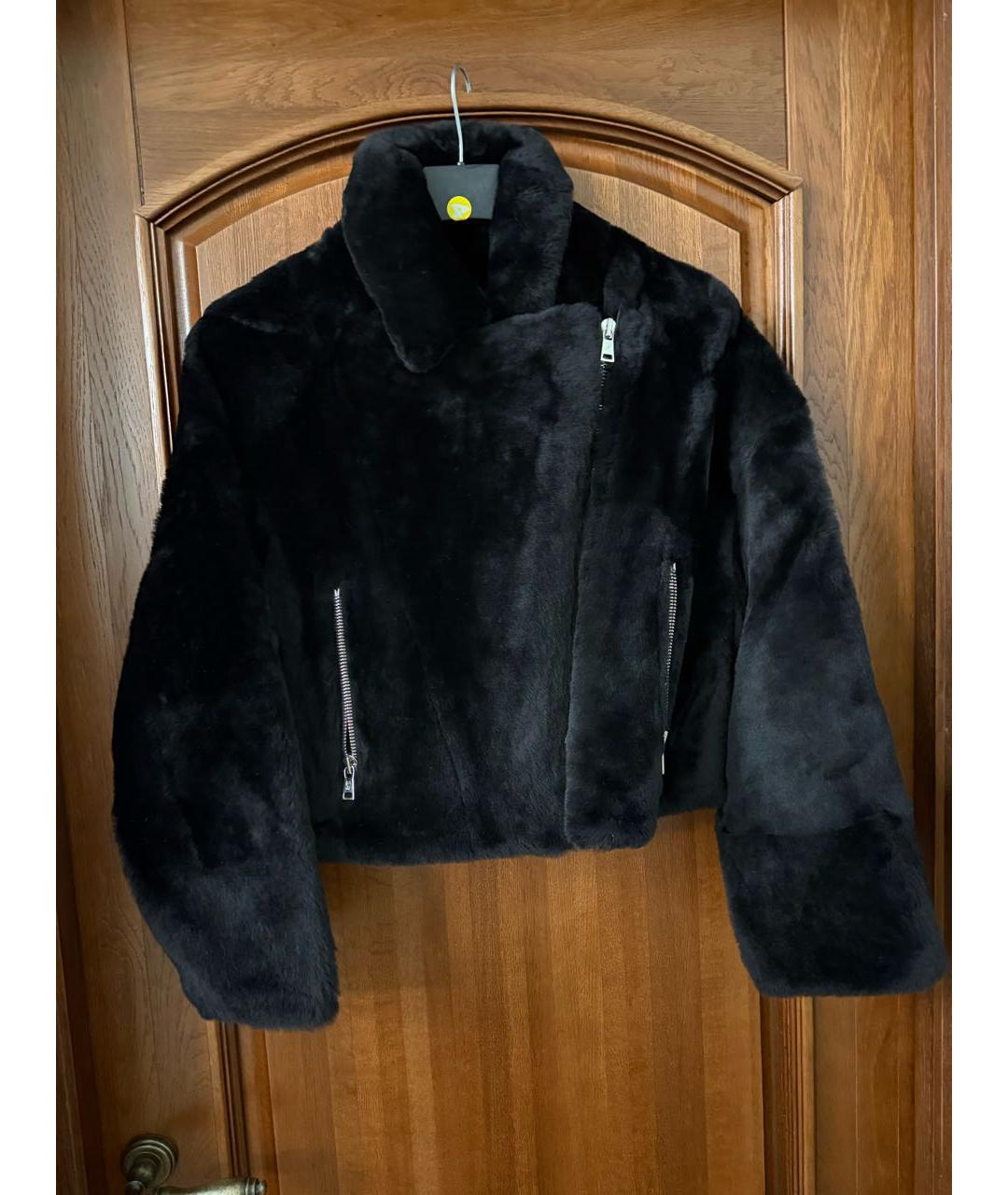 YVES SALOMON Черная меховая дубленка, фото 9