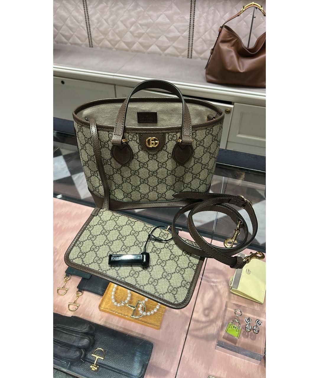 GUCCI Бежевая сумка тоут, фото 6