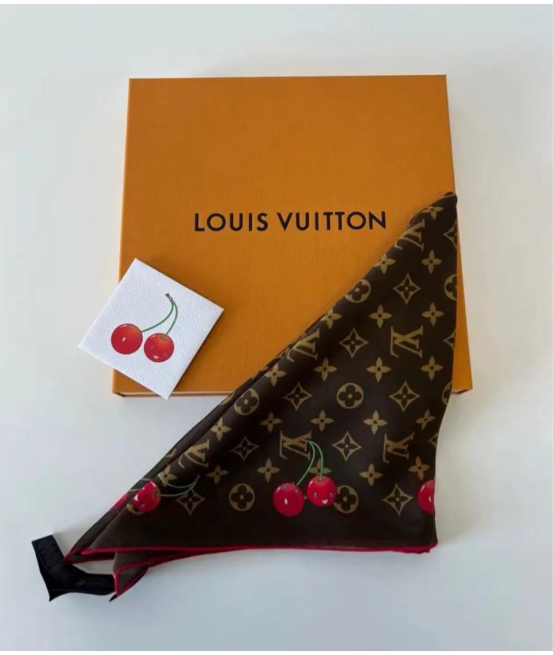 LOUIS VUITTON Мульти шелковый платок, фото 5
