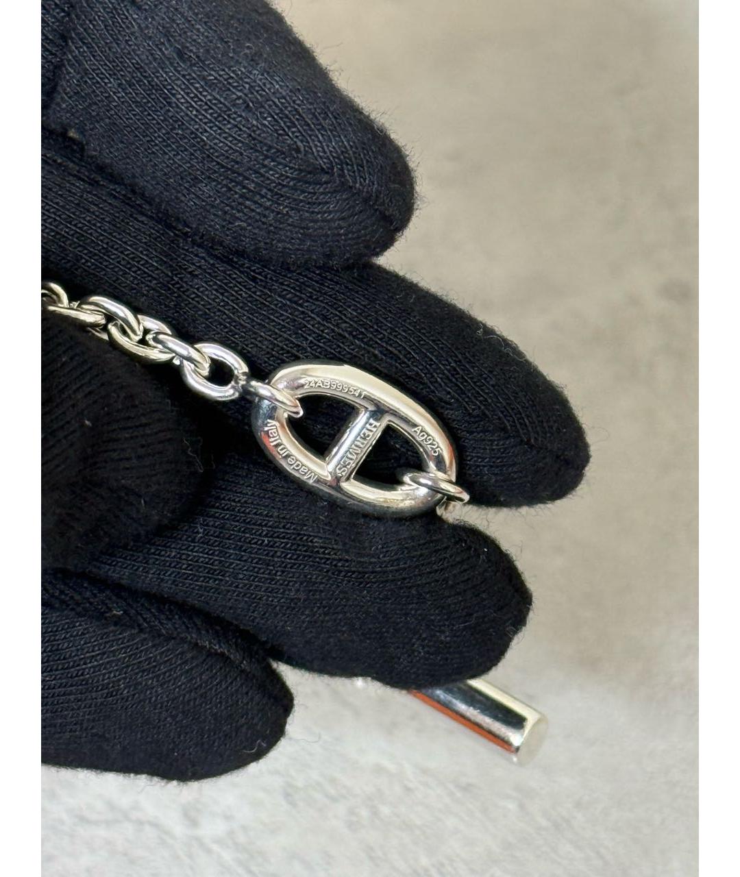 HERMES Серебряное серебряное колье, фото 6