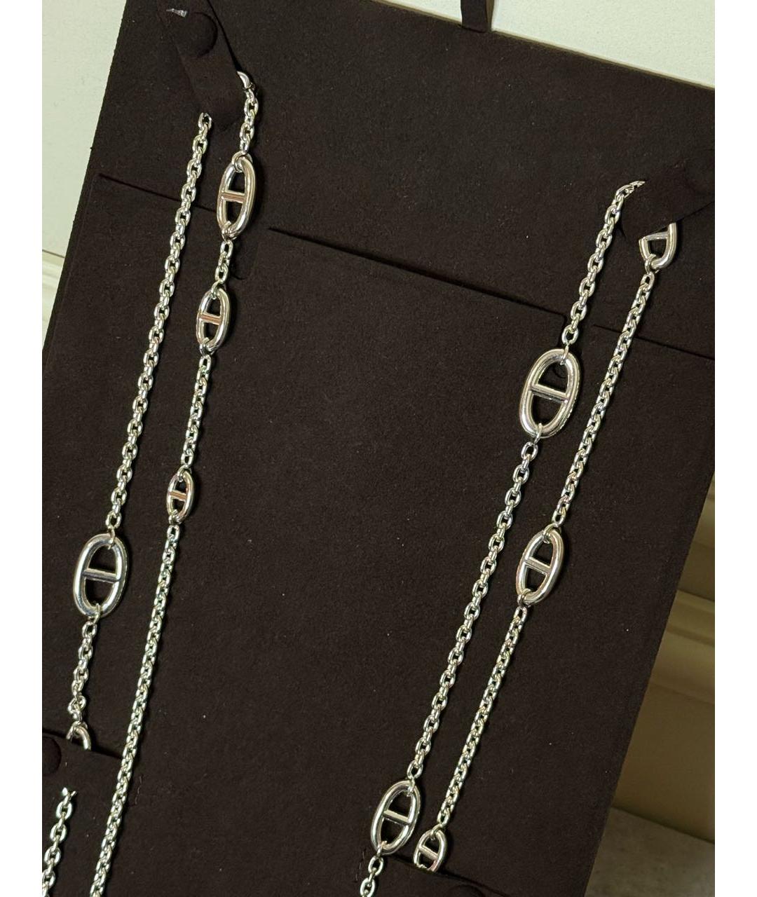 HERMES Серебряное серебряное колье, фото 3