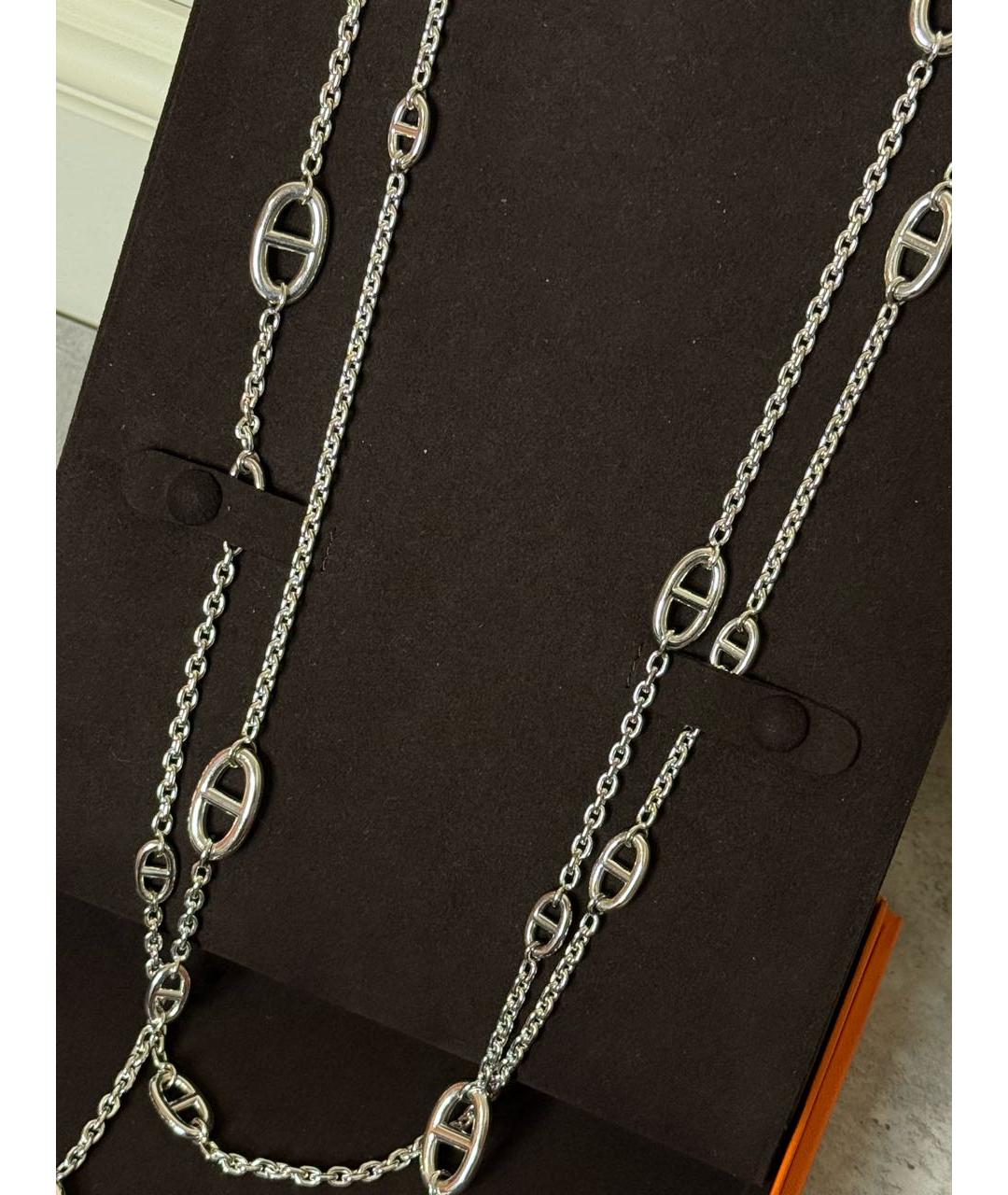 HERMES Серебряное серебряное колье, фото 4