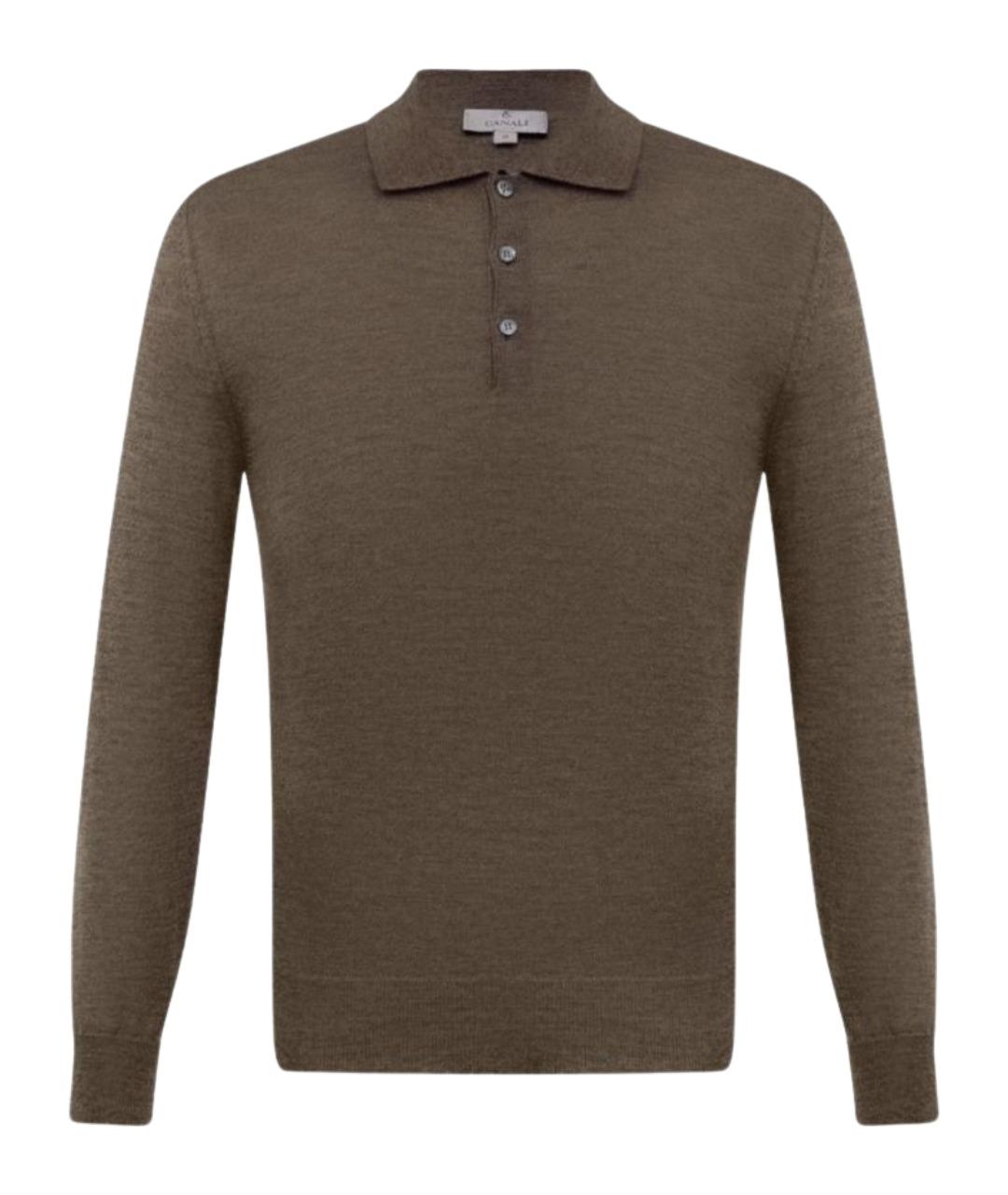 CANALI Коричневый шерстяной джемпер / свитер, фото 1