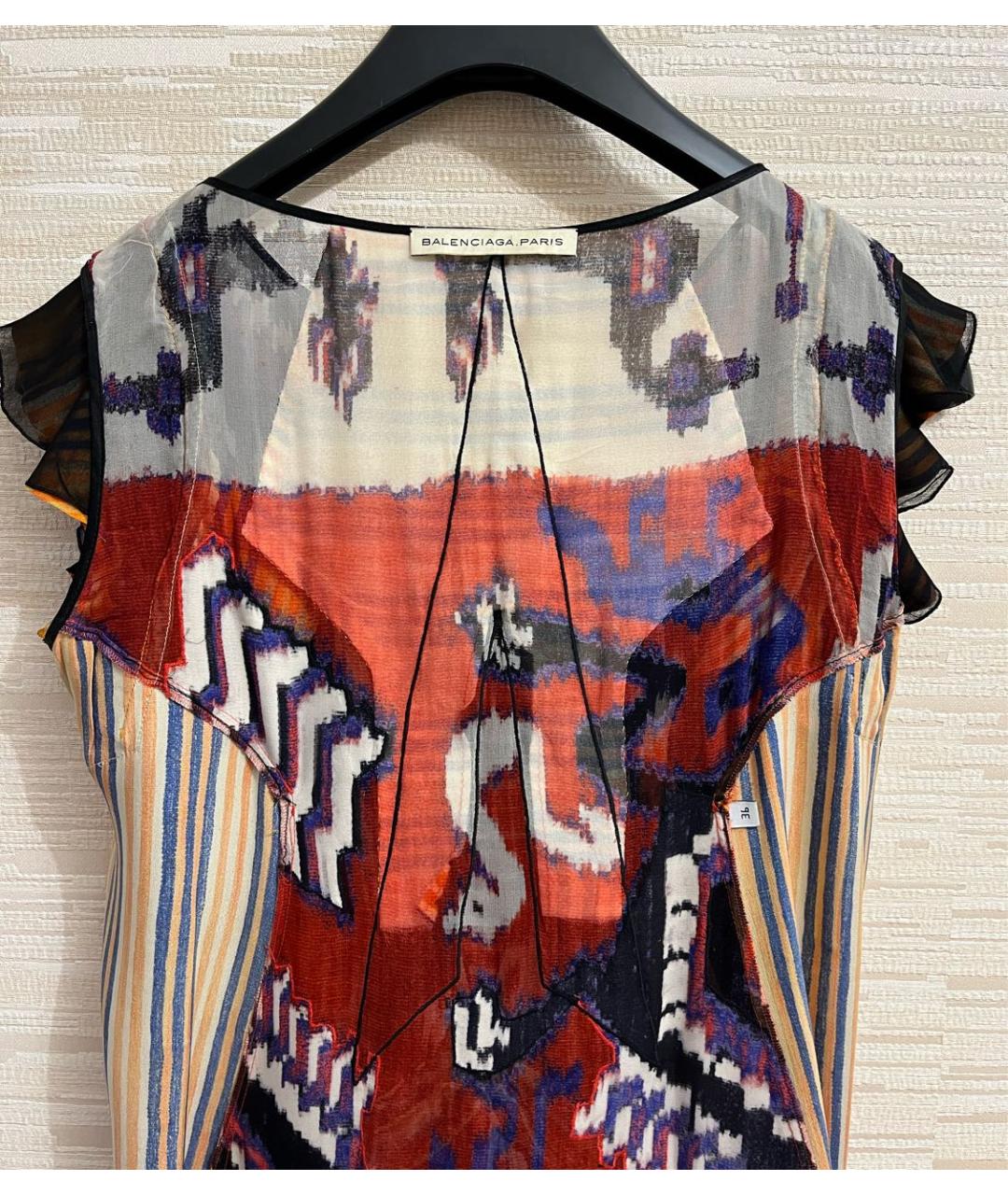 BALENCIAGA Мульти шелковое вечернее платье, фото 3