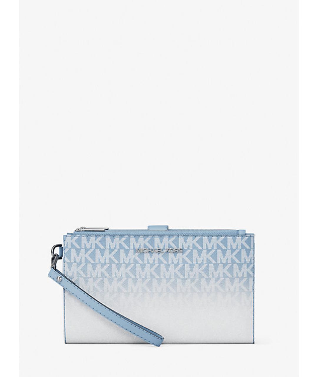 MICHAEL KORS Голубой кожаный кошелек, фото 4