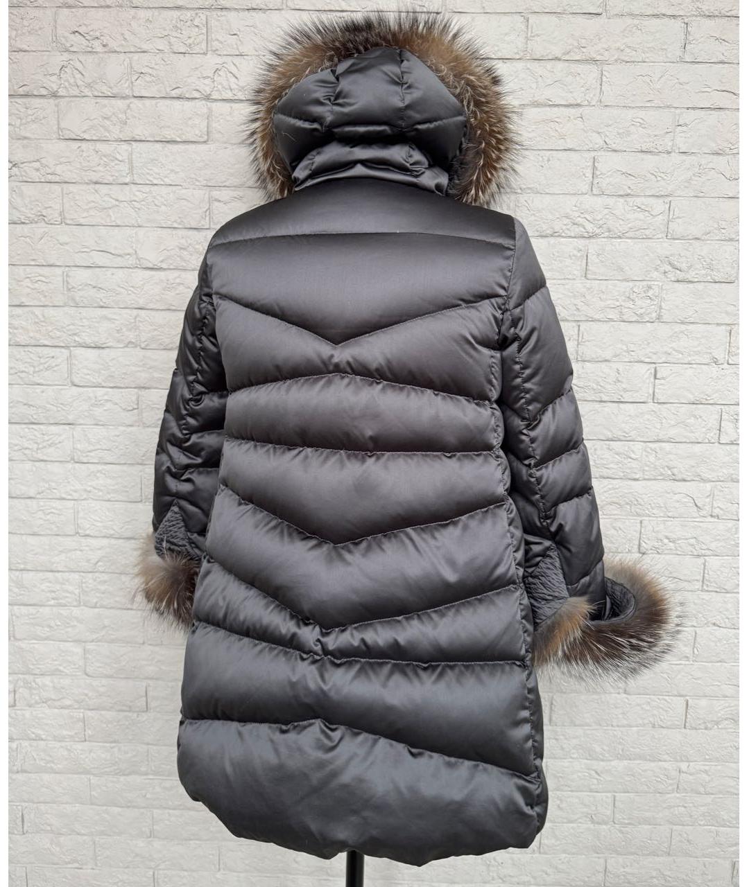 MONCLER Серый полиэстеровый пуховик, фото 2