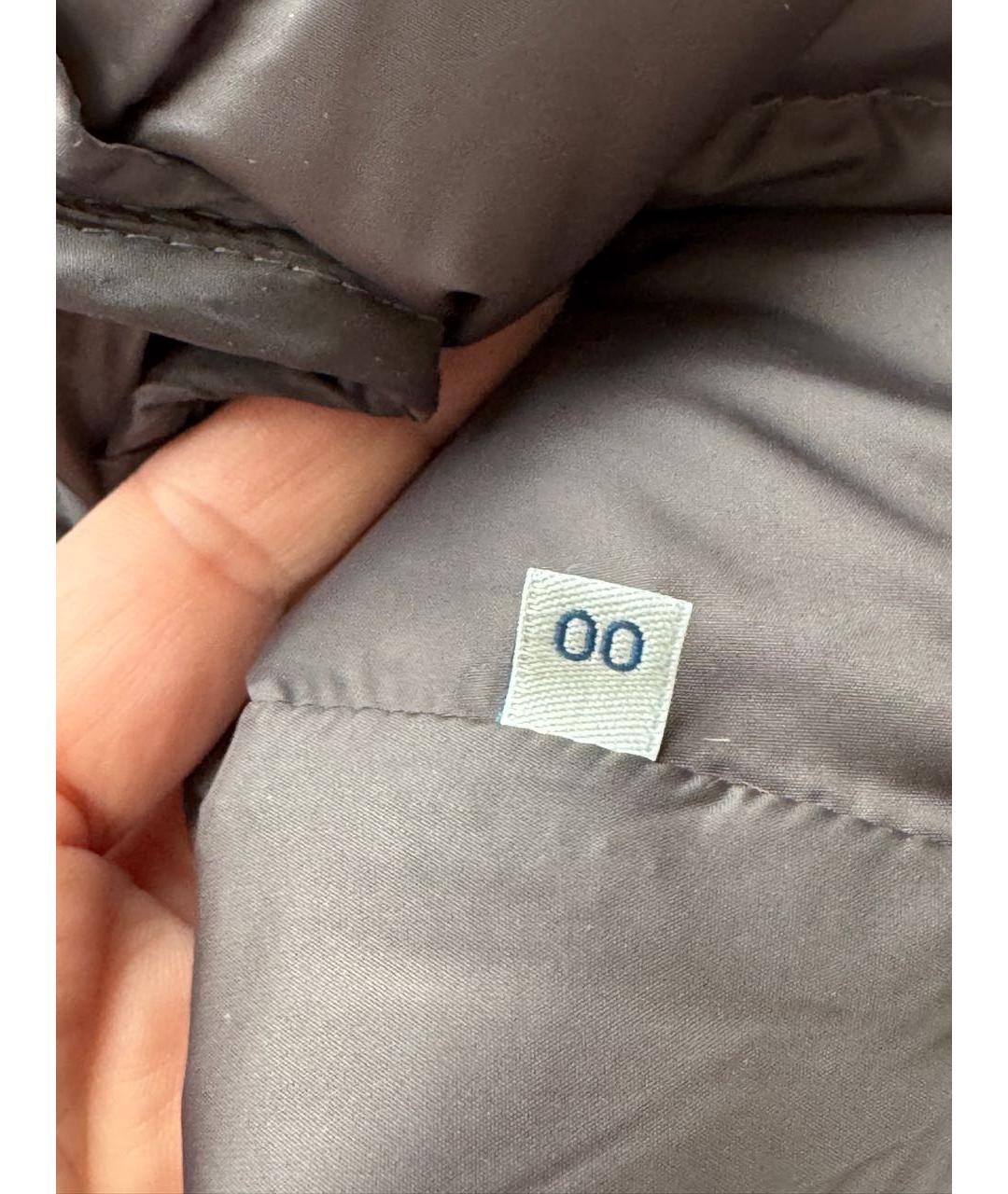 MONCLER Серый полиэстеровый пуховик, фото 6