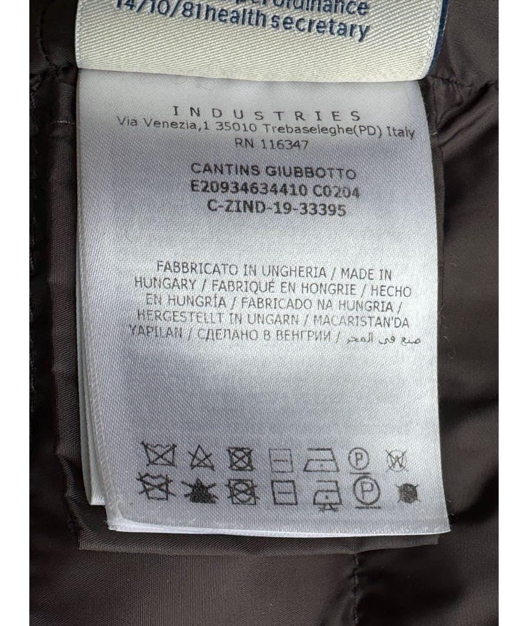 MONCLER Серый полиэстеровый пуховик, фото 7