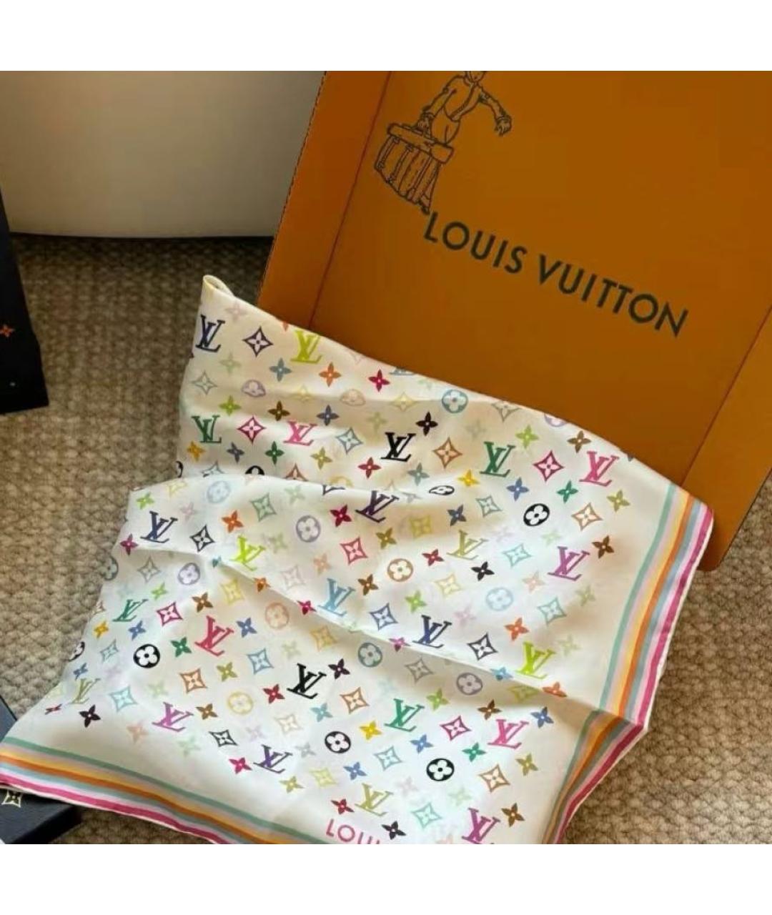 LOUIS VUITTON Мульти шелковый платок, фото 5