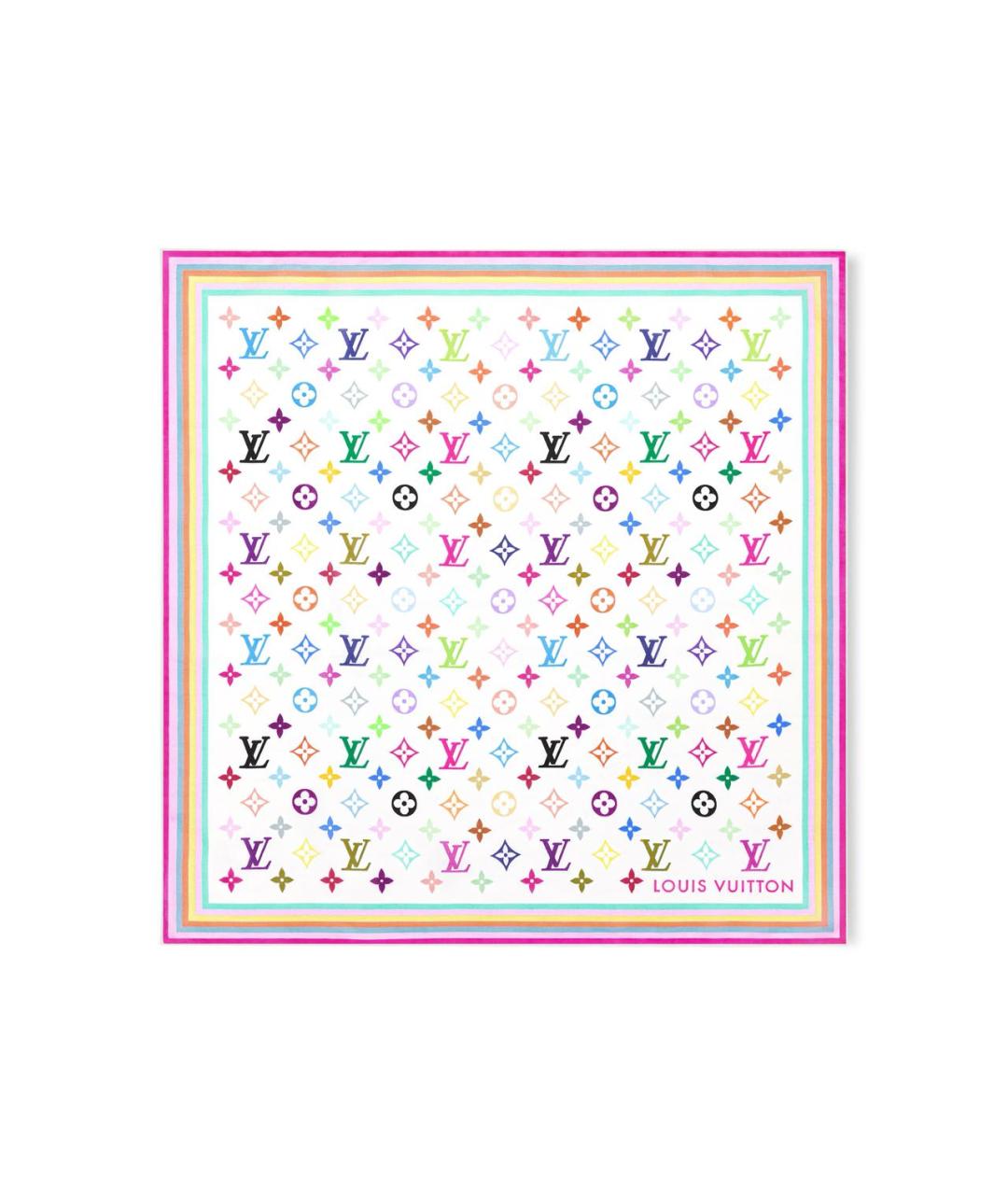 LOUIS VUITTON Мульти шелковый платок, фото 6