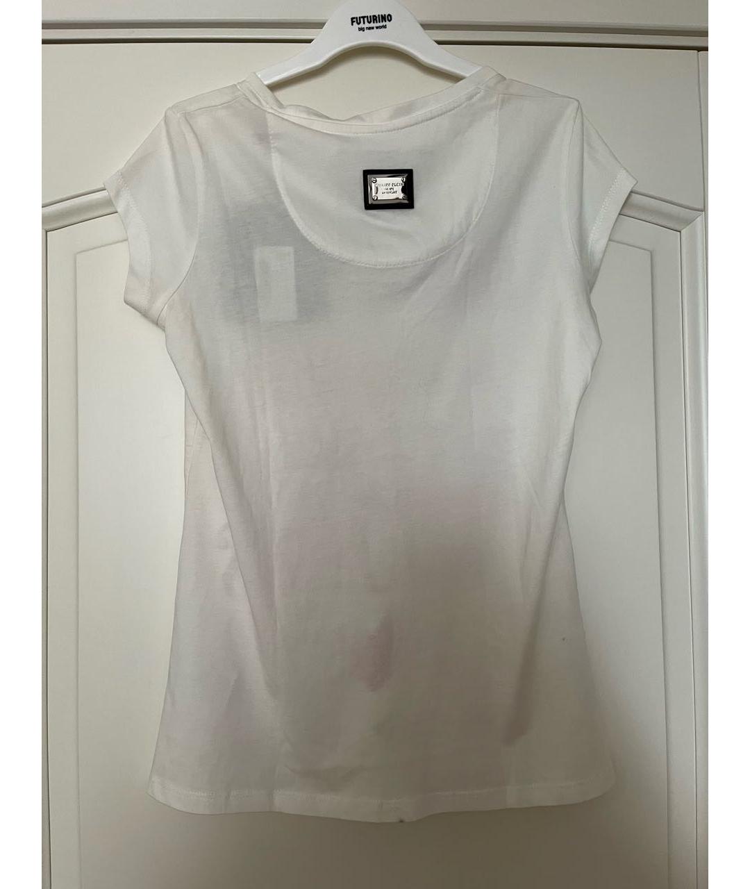 PHILIPP PLEIN Белая хлопковая футболка, фото 4