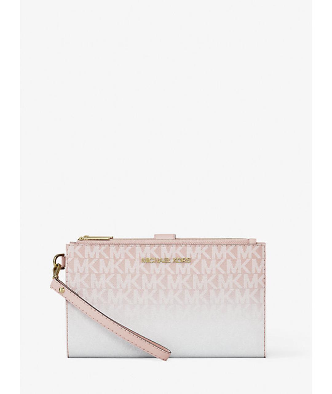 MICHAEL KORS Розовый кожаный кошелек, фото 5