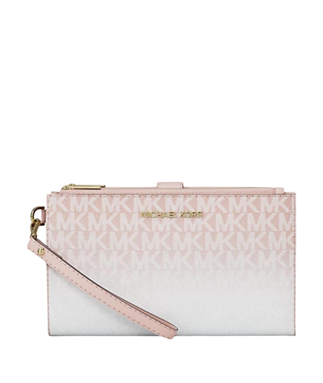 MICHAEL KORS Розовый кожаный кошелек, фото 1