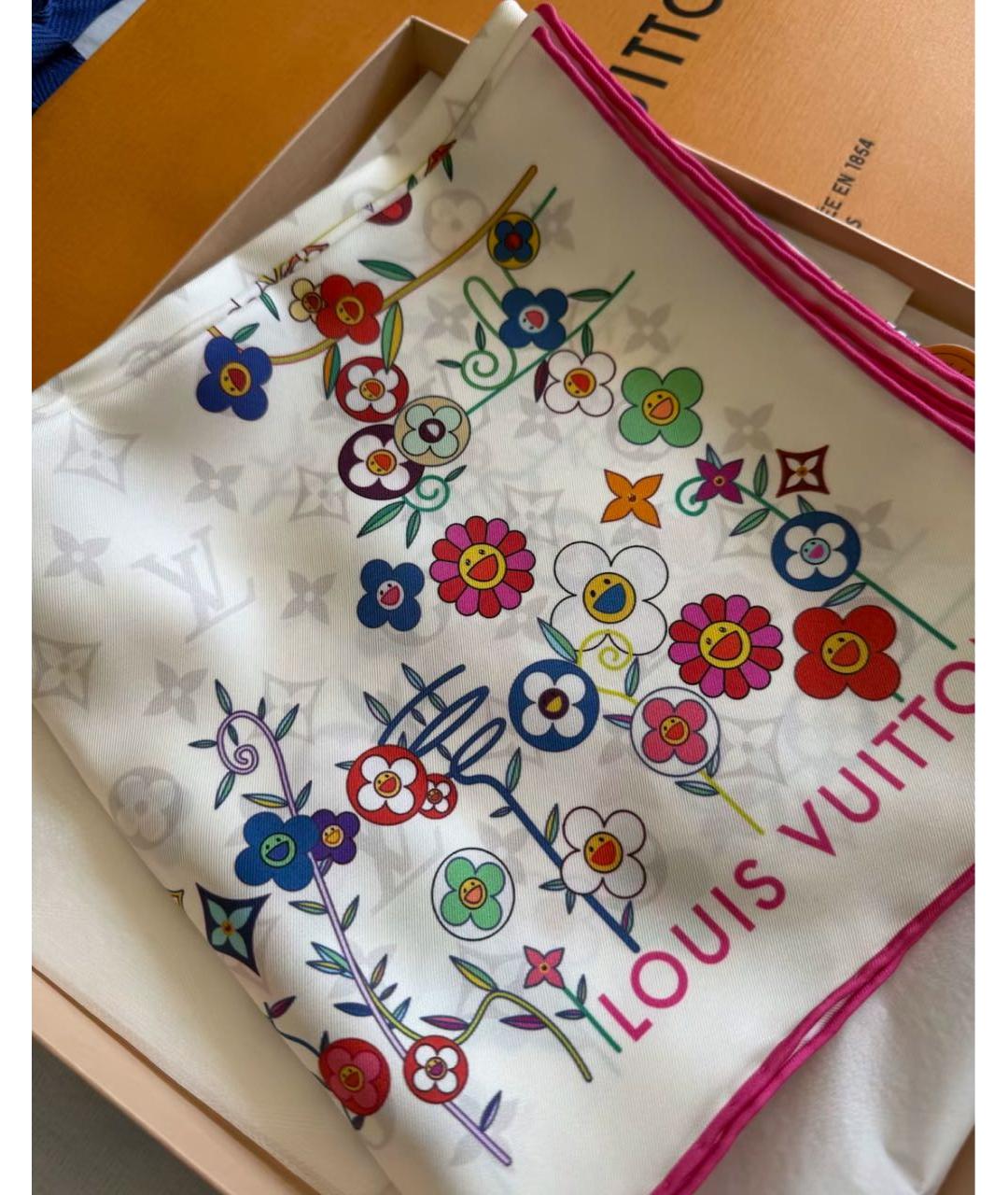 LOUIS VUITTON Мульти шелковый платок, фото 2
