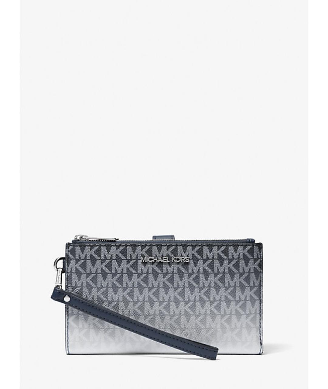 MICHAEL KORS Темно-синий кожаный кошелек, фото 4