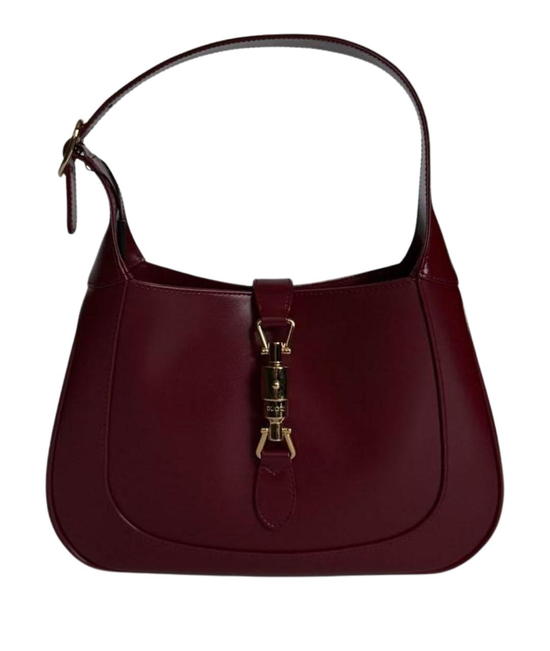 GUCCI Бордовая кожаная сумка через плечо, фото 1