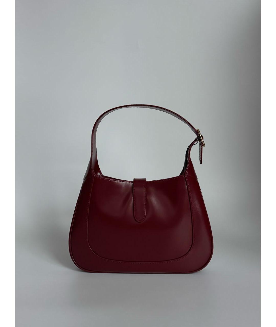 GUCCI Бордовая кожаная сумка через плечо, фото 3
