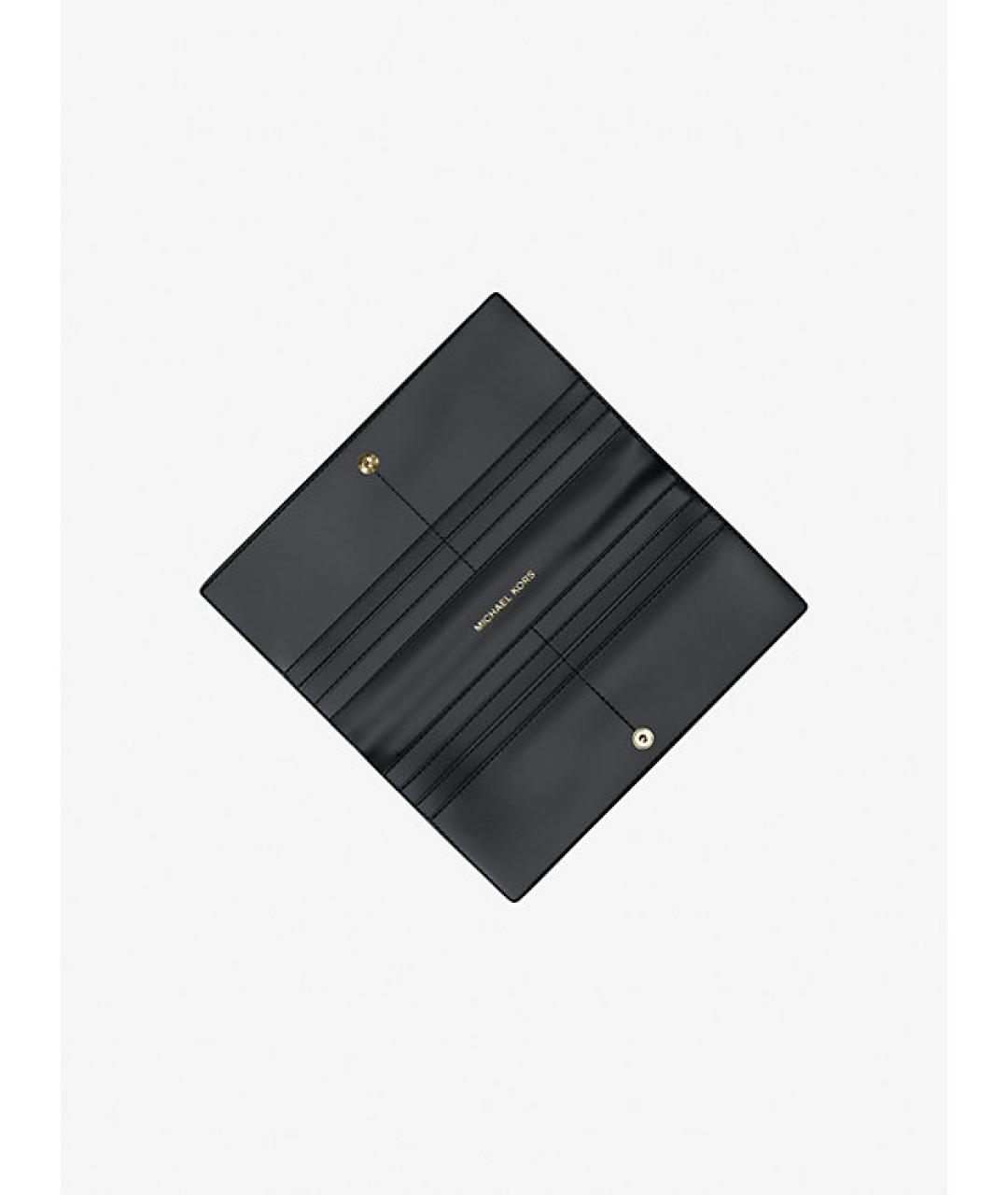 MICHAEL KORS Черный кожаный кошелек, фото 3