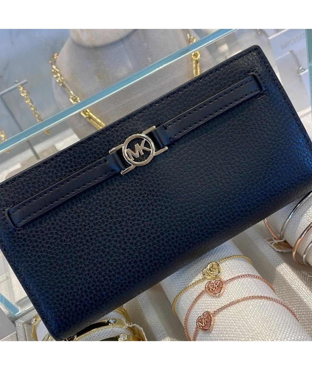 MICHAEL KORS Черный кожаный кошелек, фото 4