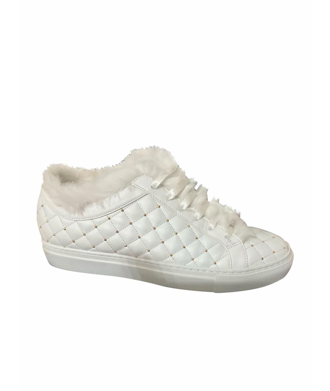 LE SILLA Белые кожаные кеды, фото 1