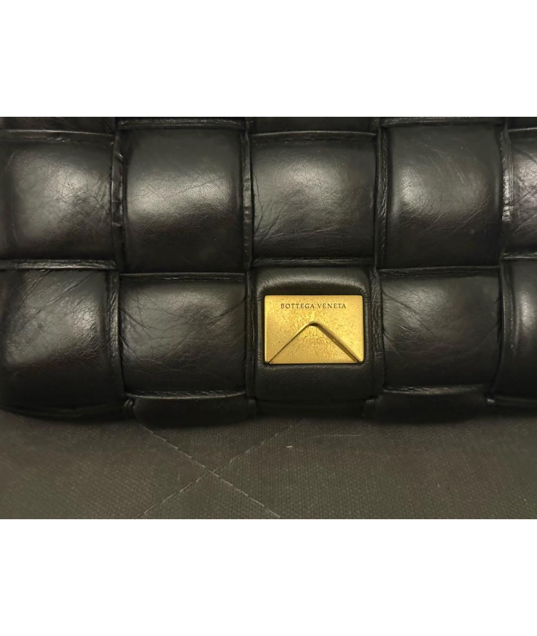 BOTTEGA VENETA Черная кожаная сумка через плечо, фото 8