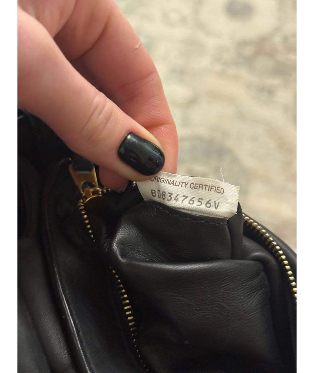 BOTTEGA VENETA Черная кожаная сумка через плечо, фото 5