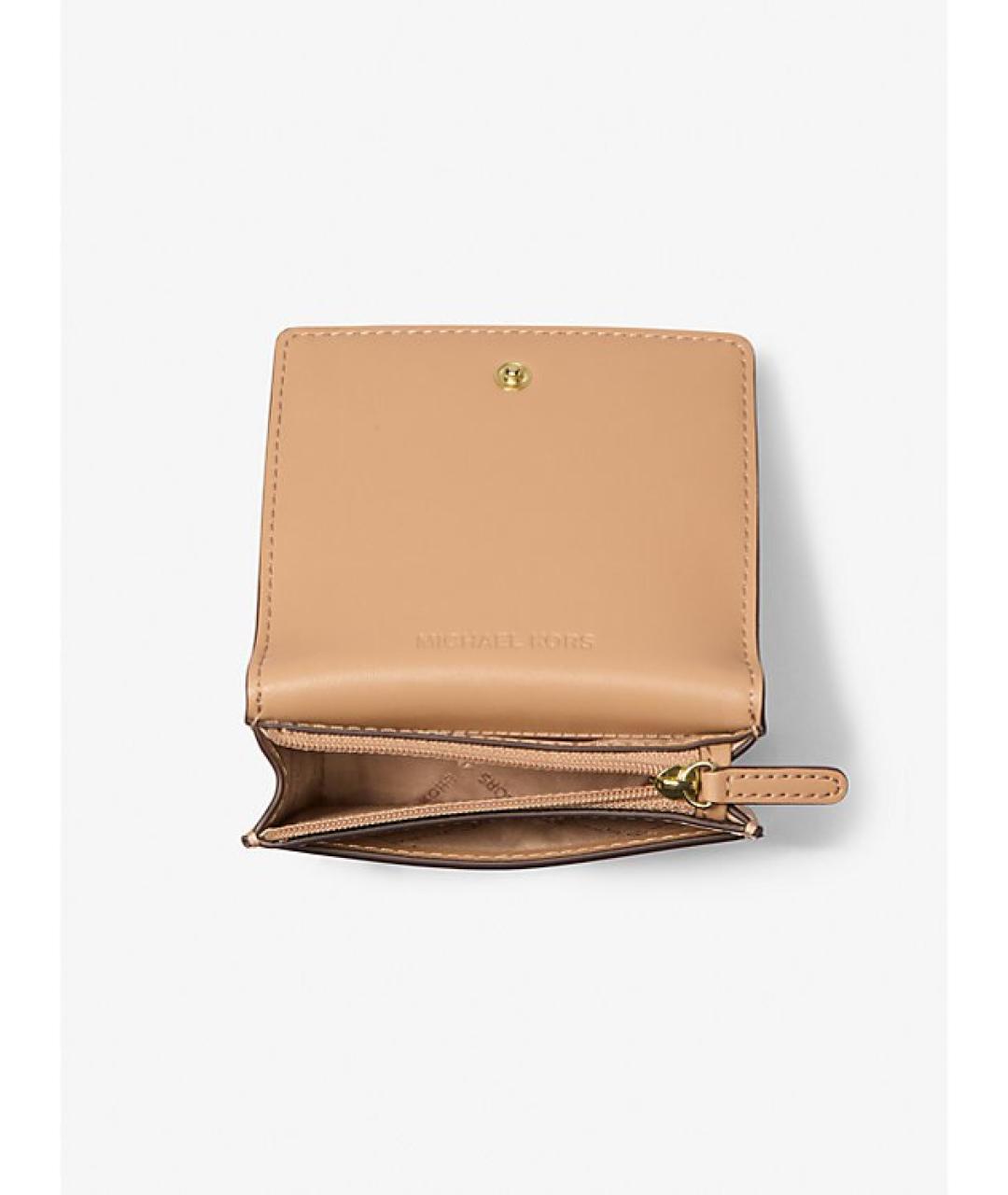 MICHAEL KORS Золотой кожаный кошелек, фото 3