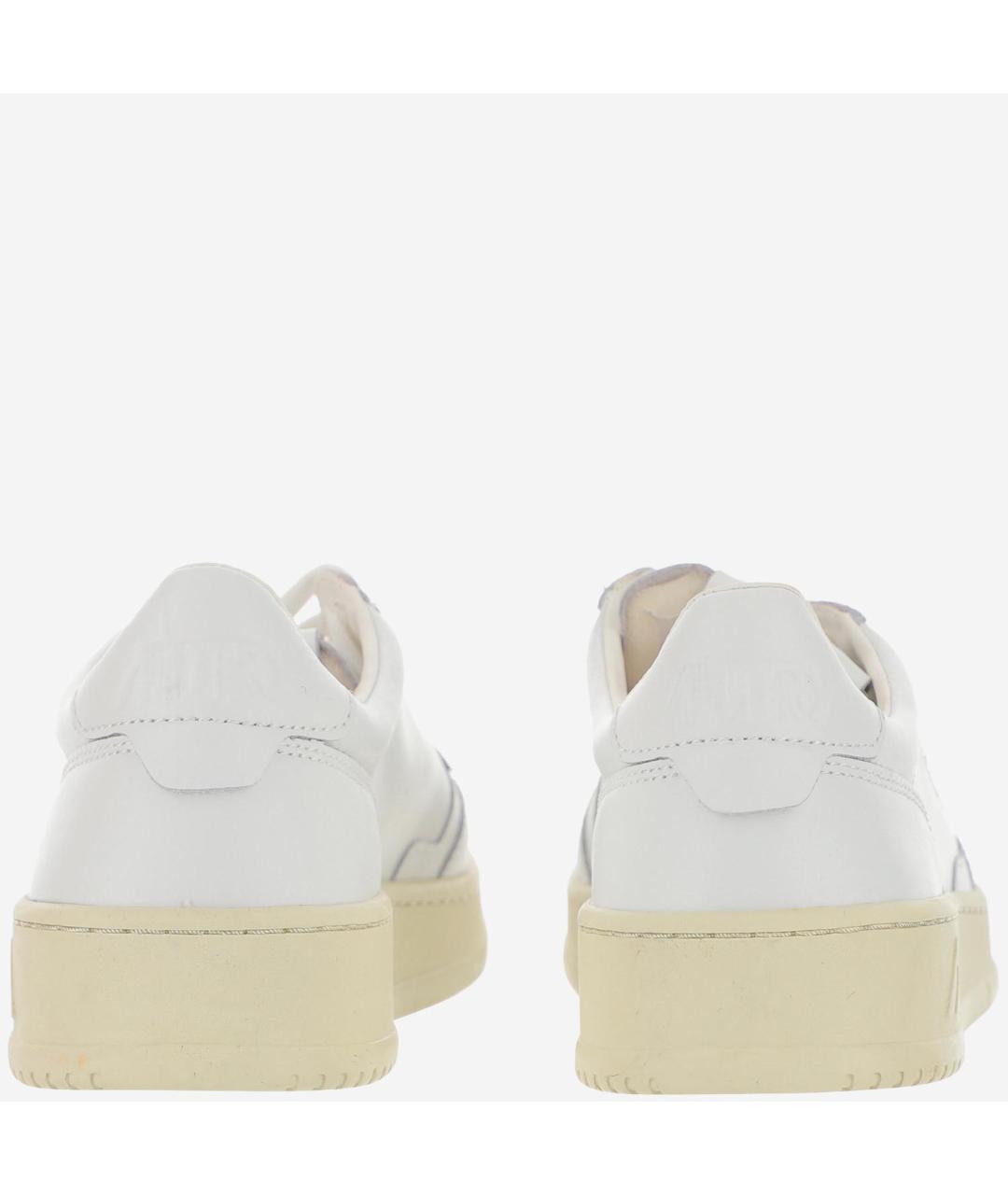 AUTRY Белые кожаные низкие кроссовки / кеды, фото 4