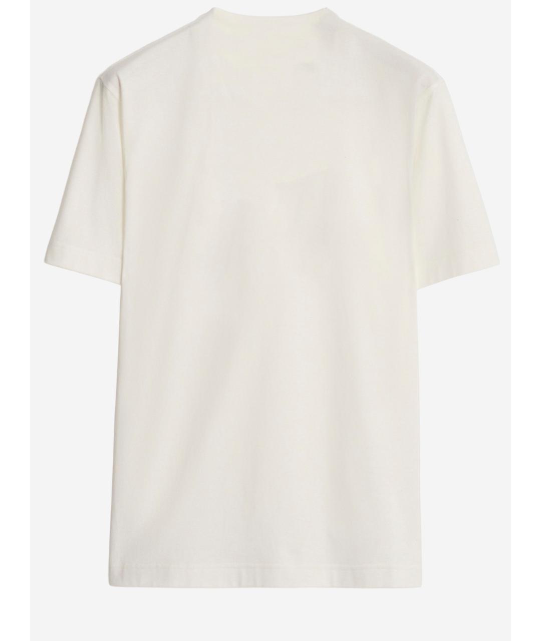 BURBERRY Белая хлопковая футболка, фото 2
