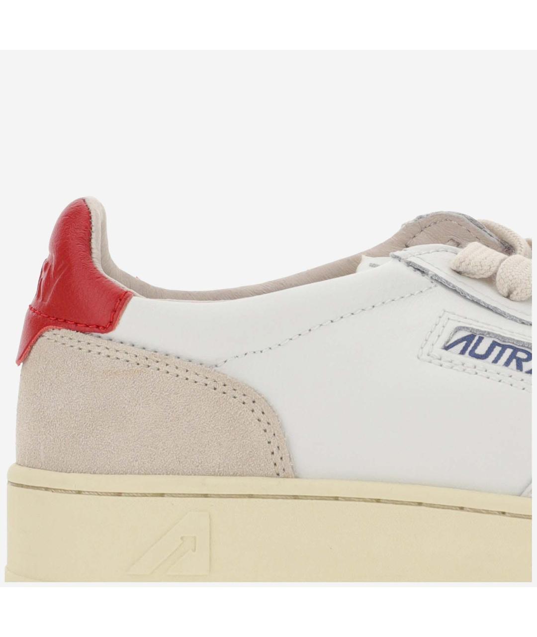 AUTRY Белые кожаные низкие кроссовки / кеды, фото 5