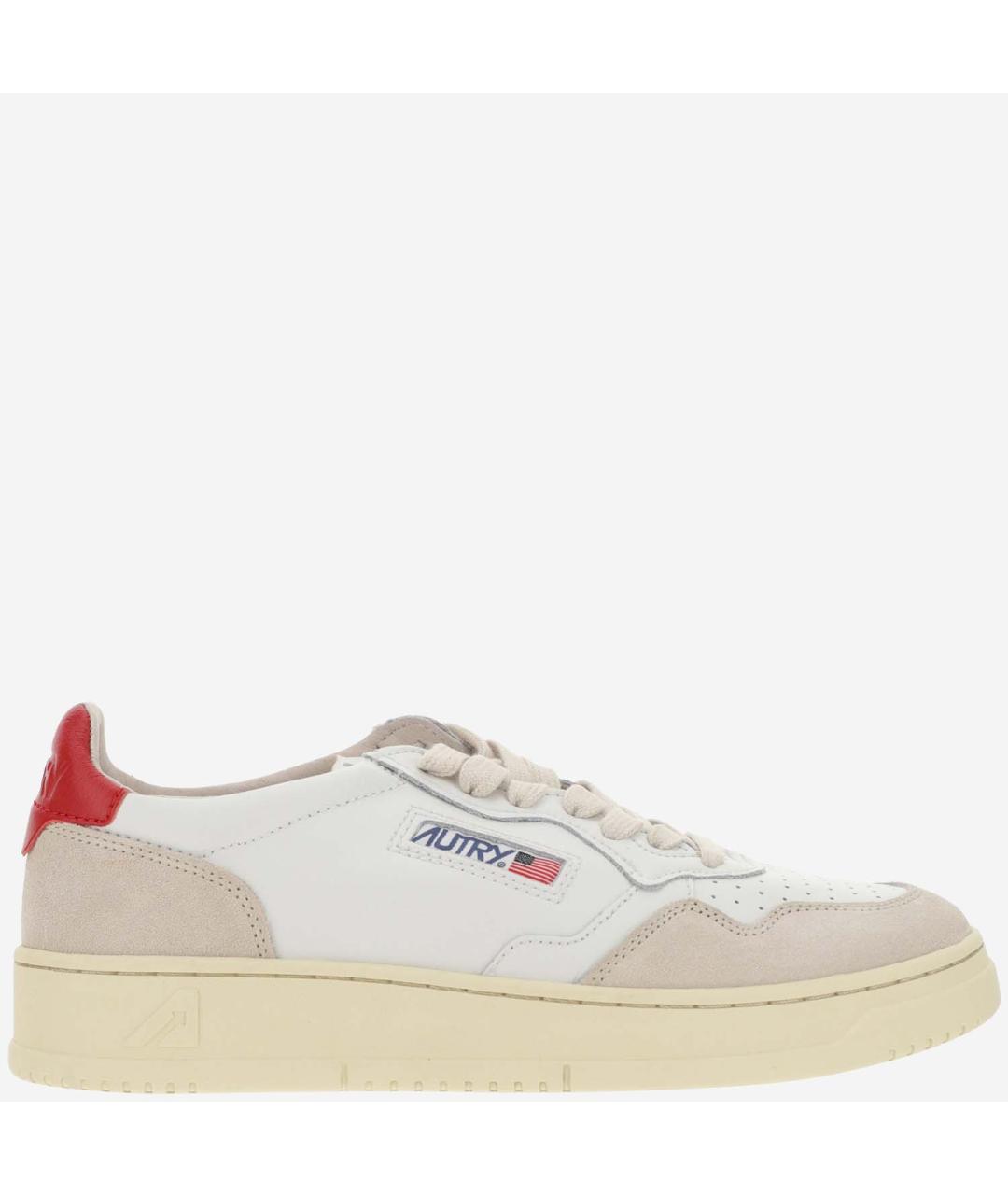 AUTRY Белые кожаные низкие кроссовки / кеды, фото 6